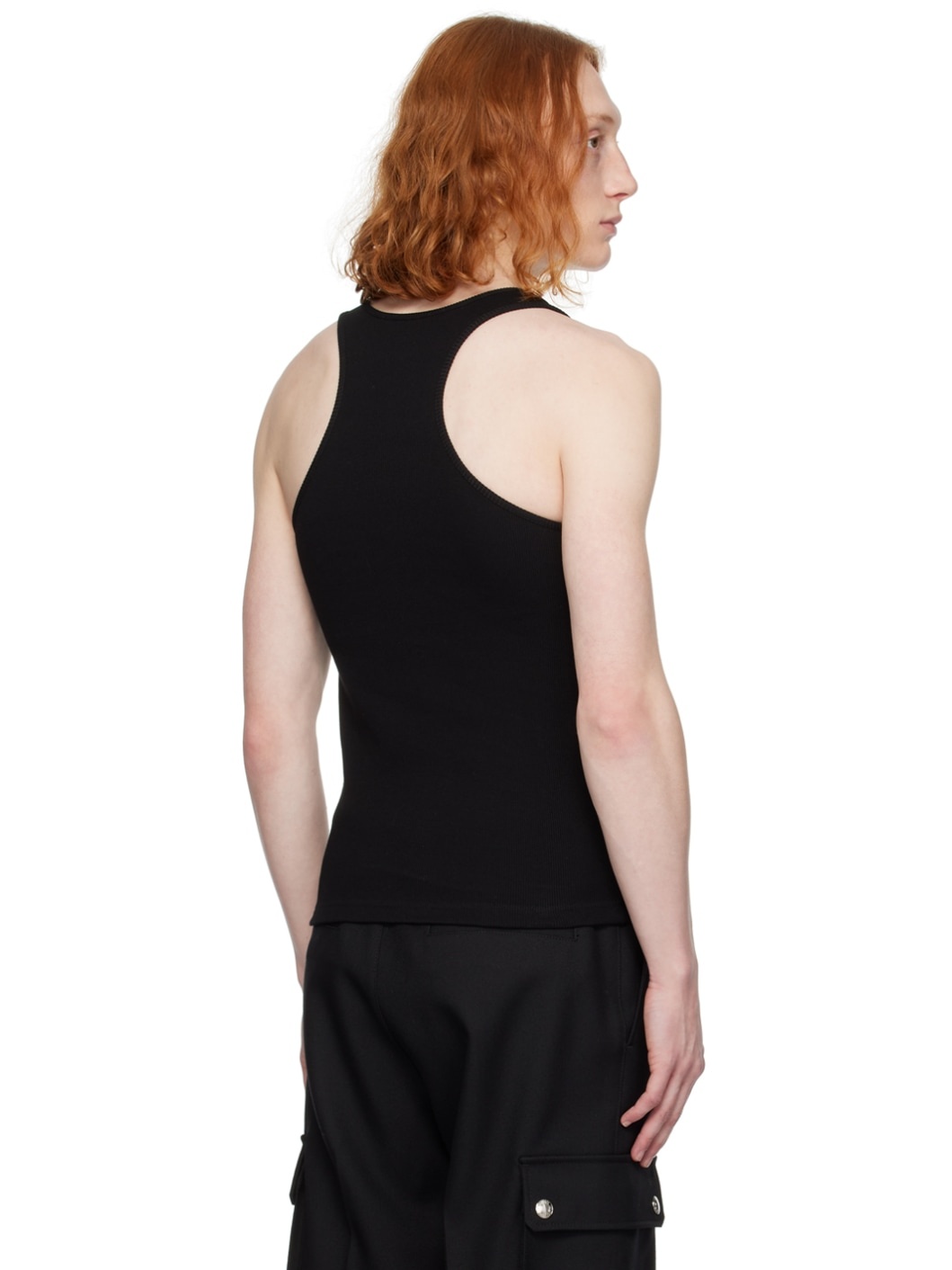 Black Embroidery Tank Top - 3
