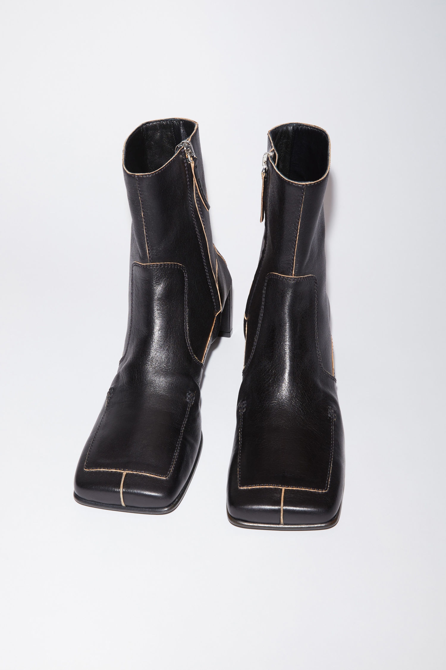 Leather ankle boots - Black - 2