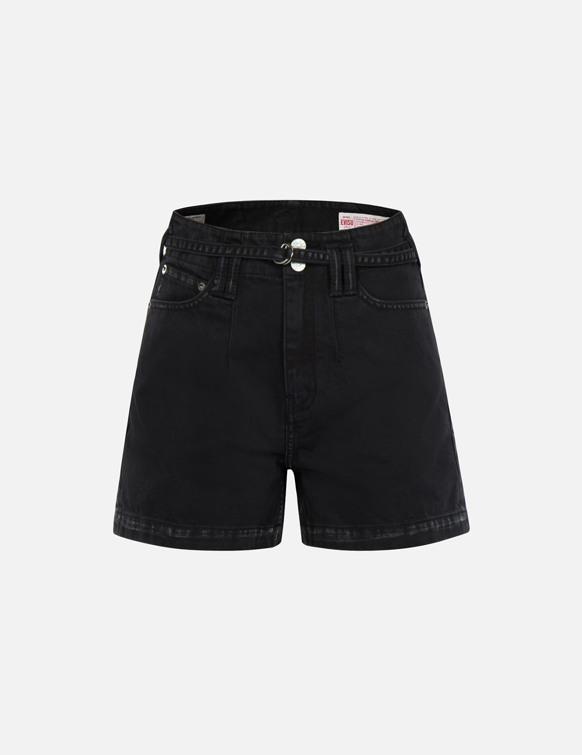 SEAGULL AND 3D LOGO EMBROIDERY DENIM SHORTS - 1