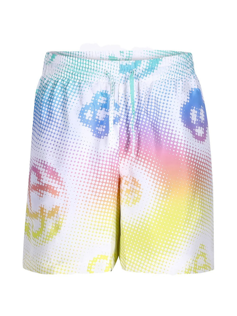 halftone logo silk shorts 1