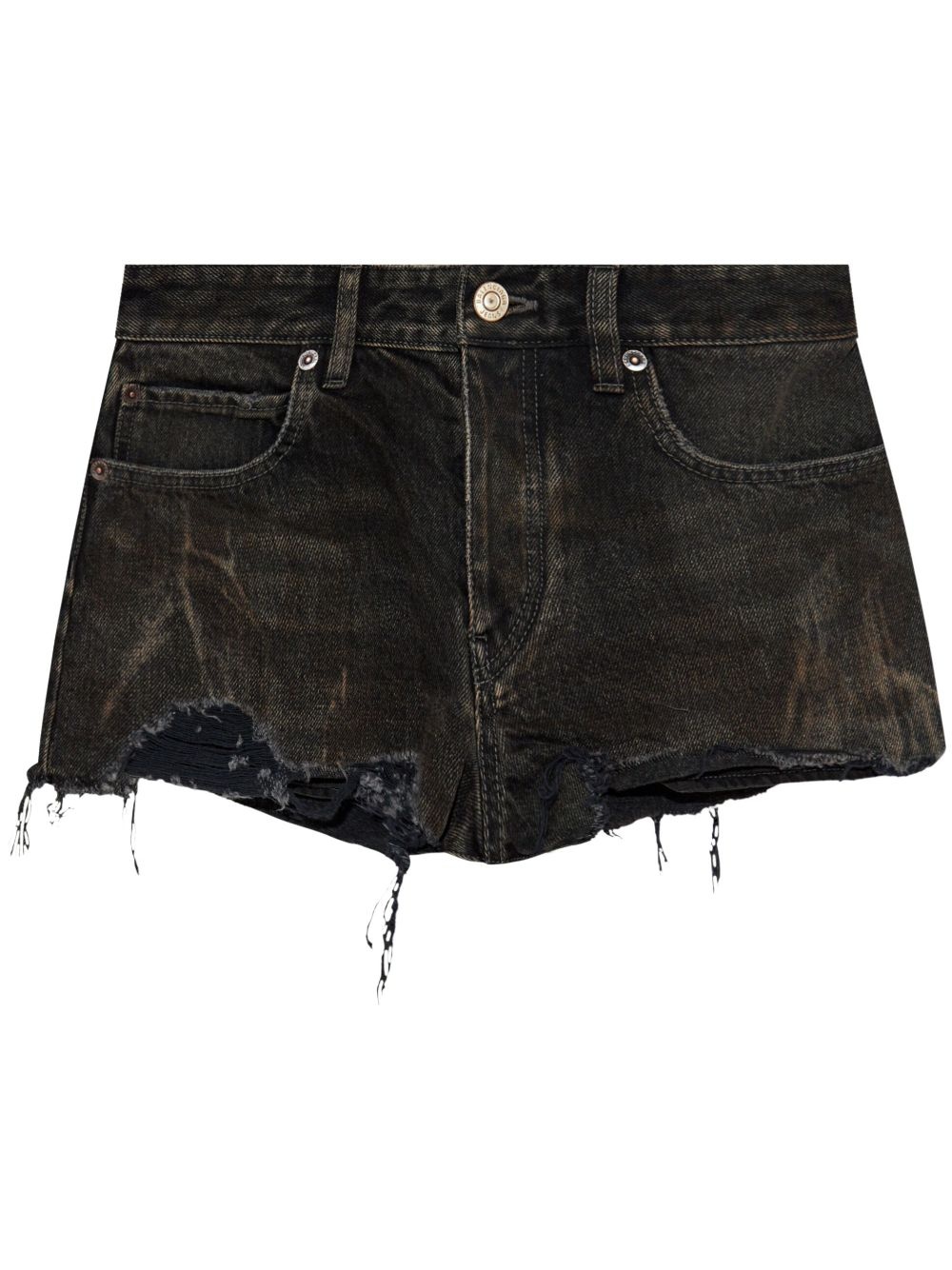 vintage effect jeans shorts - 1