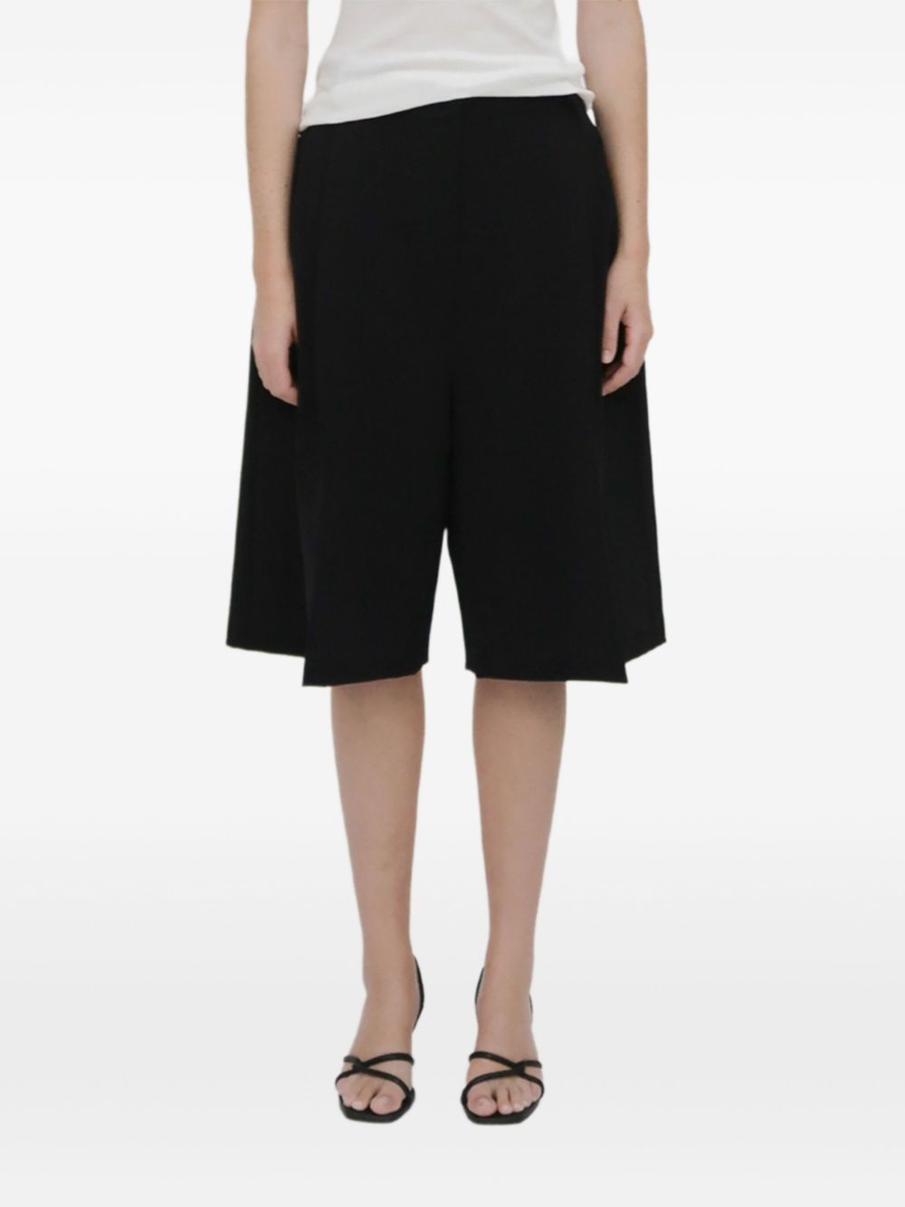 pleat-front shorts - 3