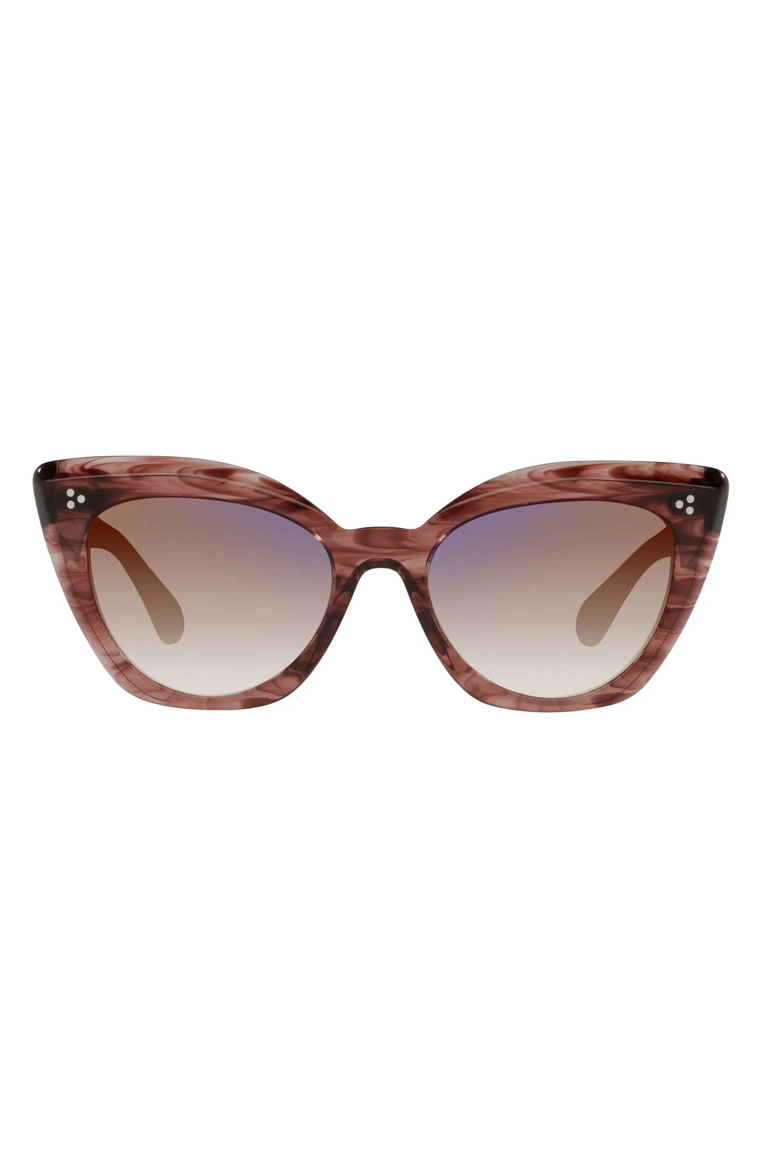 Laiya 55mm Gradient Butterfly Sunglasses in Merlot Smoke/Tan Grad Mirror - 1