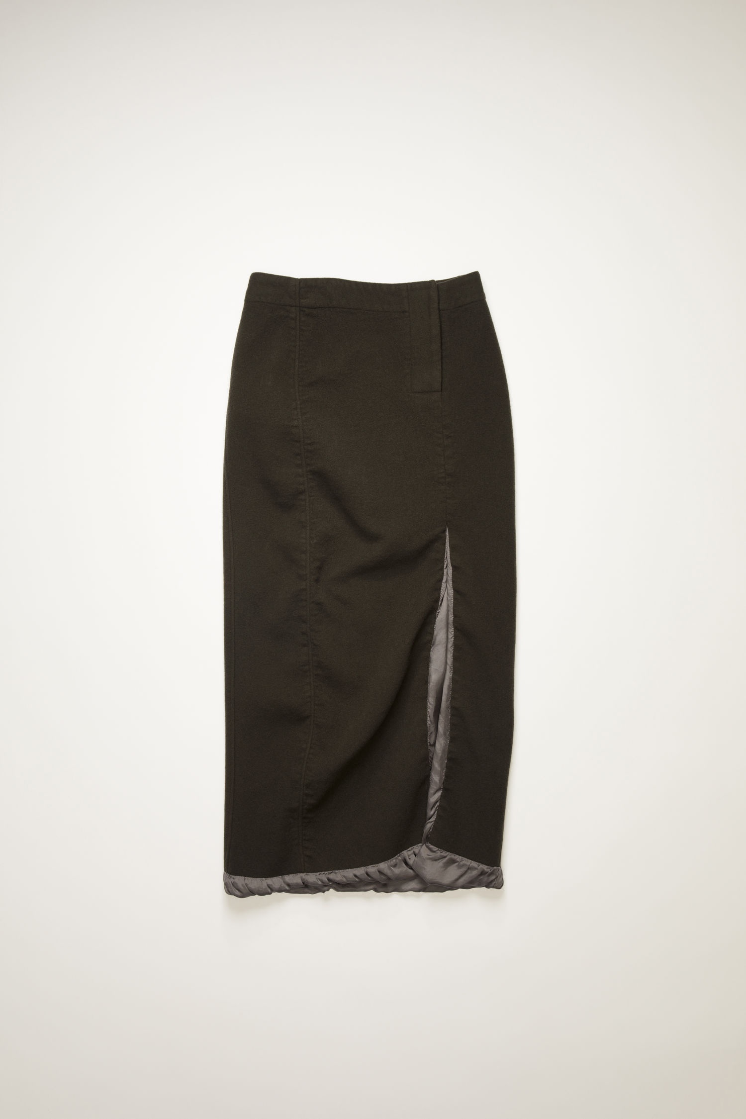 Slit-front pencil skirt anthracite grey - 1