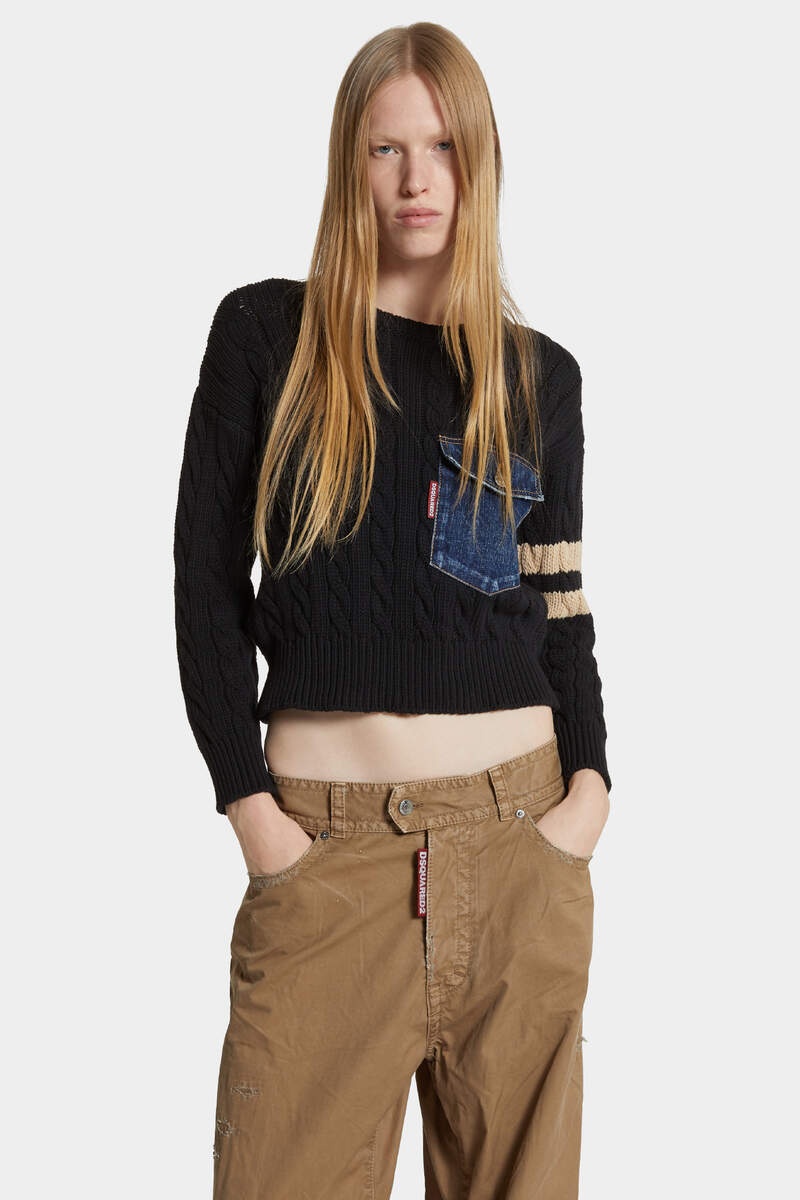 DENIM MIX PULLOVER - 3