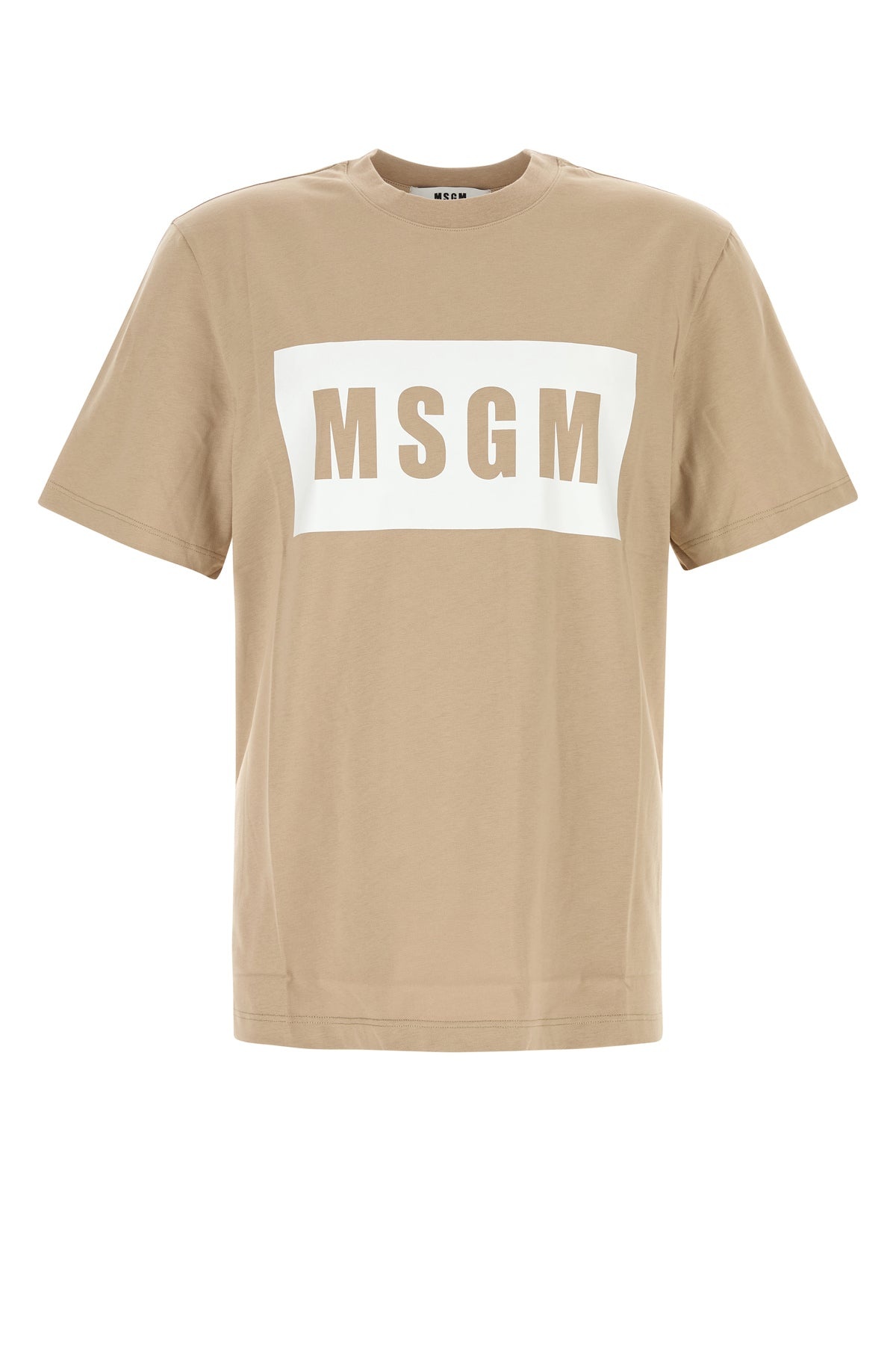 Biege cotton t-shirt - 1