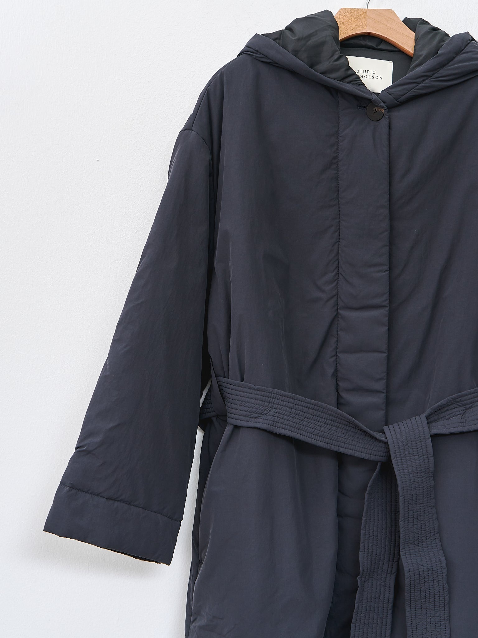 Kariba Belted Wrap Puffer Coat - Darkest Navy - 4