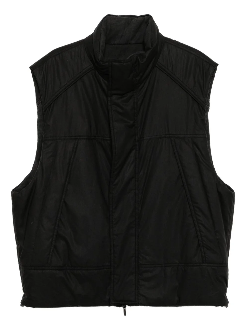 high-neck quilted gilet - 1