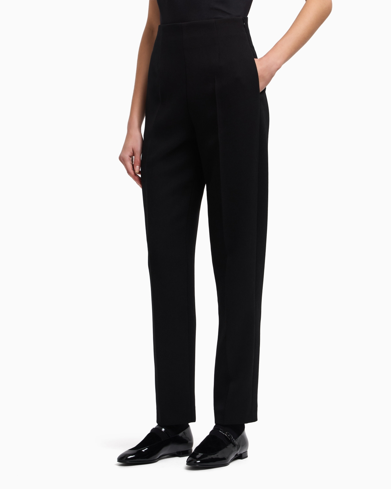 BARK-EFFECT FLUID CRÊPE TROUSERS - 4