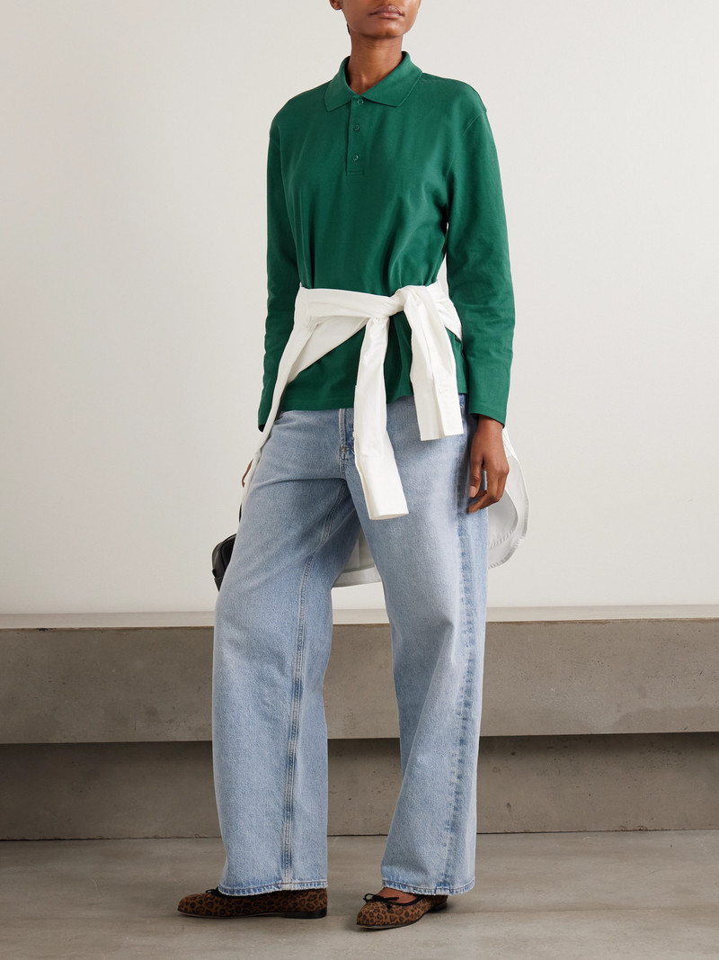 FLORE FLORE Diana Organic Cotton-piqué Polo Shirt outlook