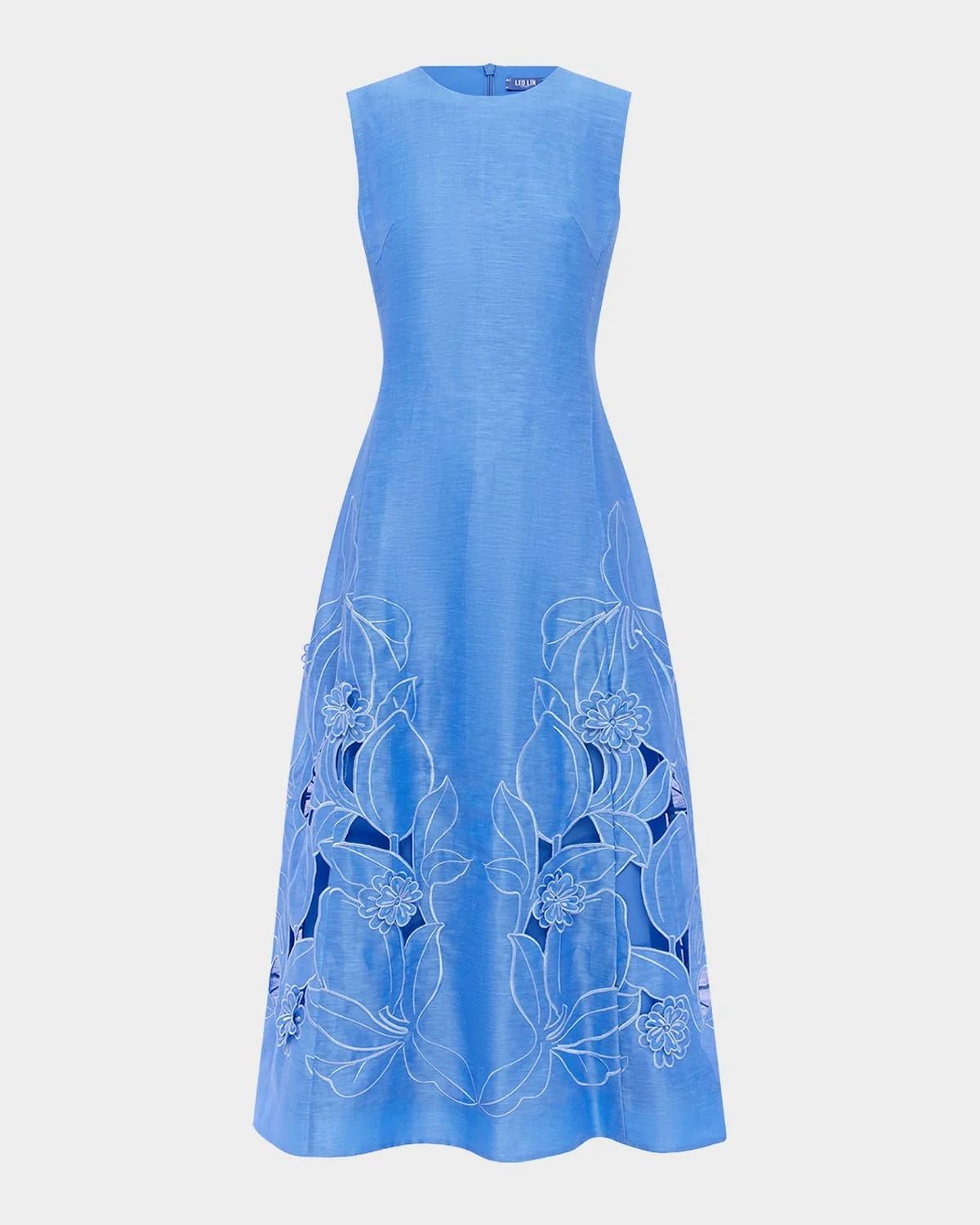 Cleo Floral Applique Sleeveless Midi Dress - 1