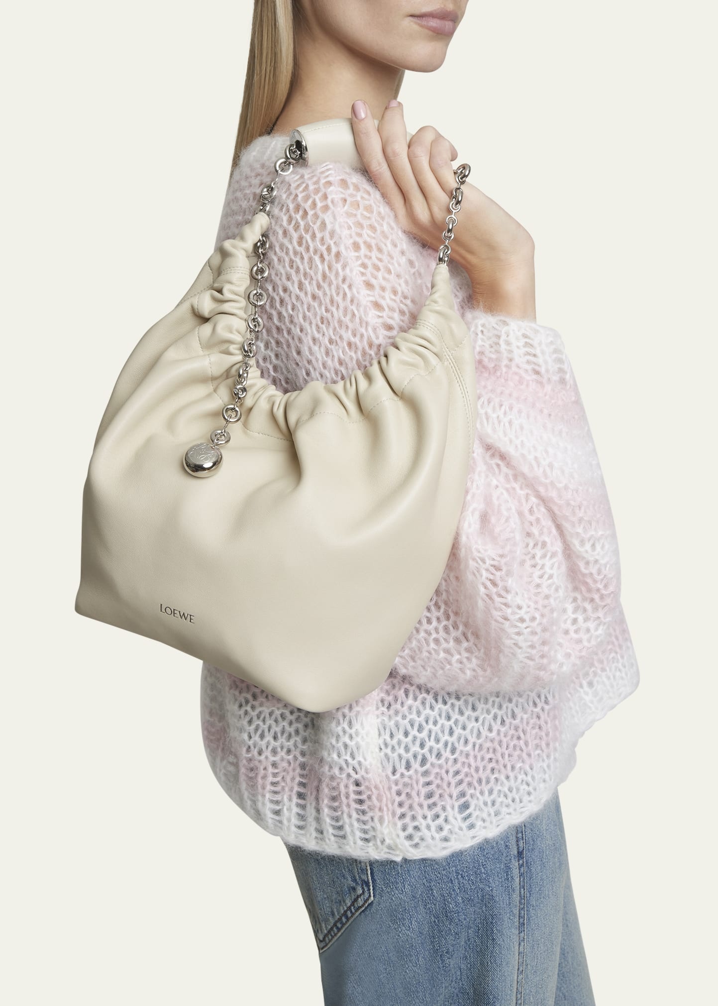 Squeeze Small Shoulder Bag in Napa Leather - 2