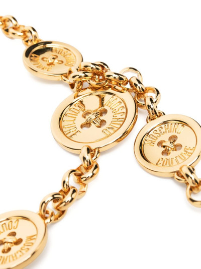 Moschino logo-charm chain necklace outlook