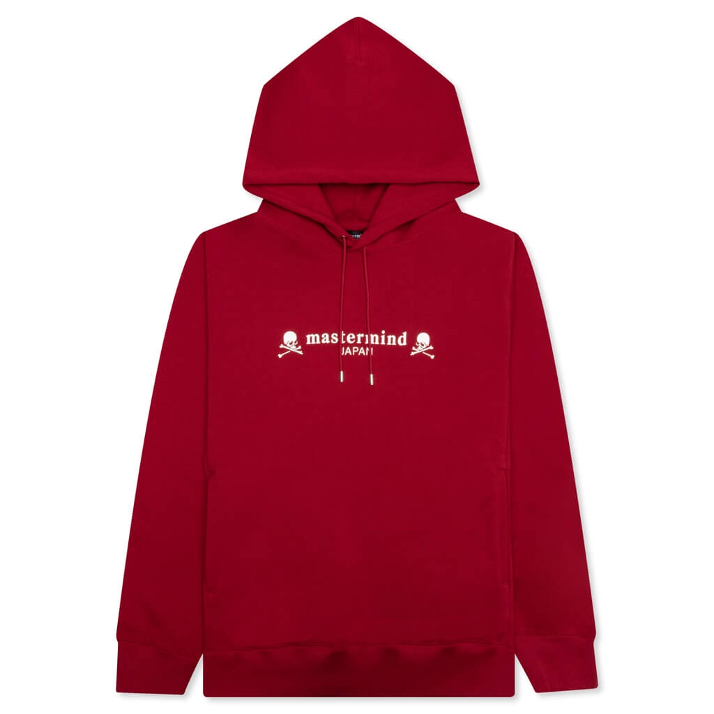 LOGO AND SKULL HOODIE - RED - 1