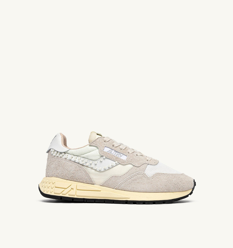 REELWIND LOW SNEAKERS IN WHITE NYLON AND SUEDE 1