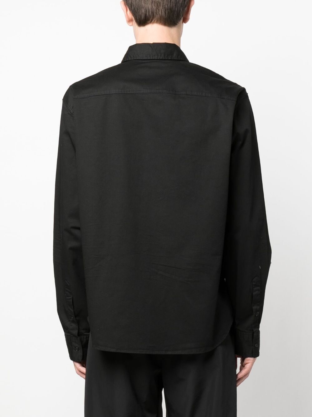 slogan-embellished long-sleeve shirt - 4