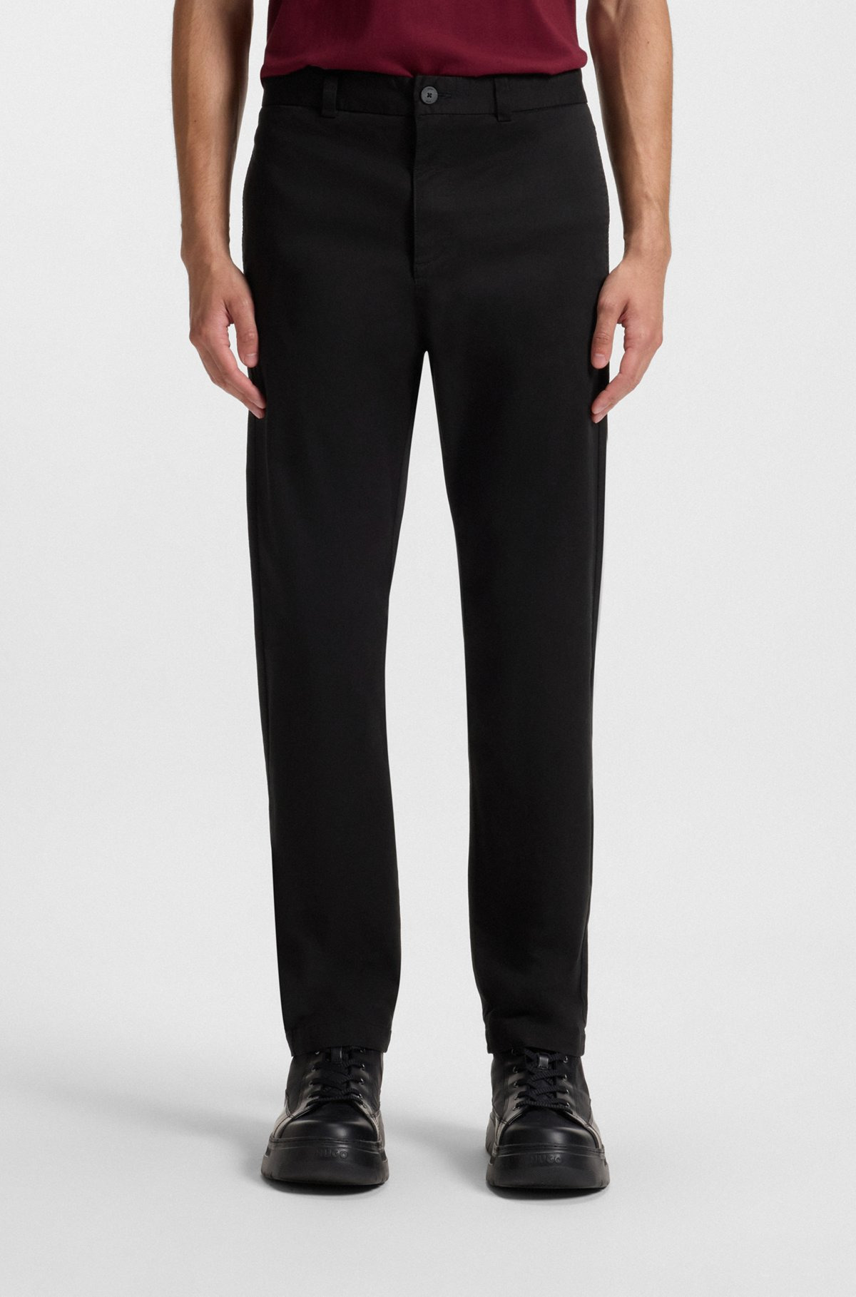 SLIM-FIT TROUSERS IN STRETCH-COTTON GABARDINE - 2