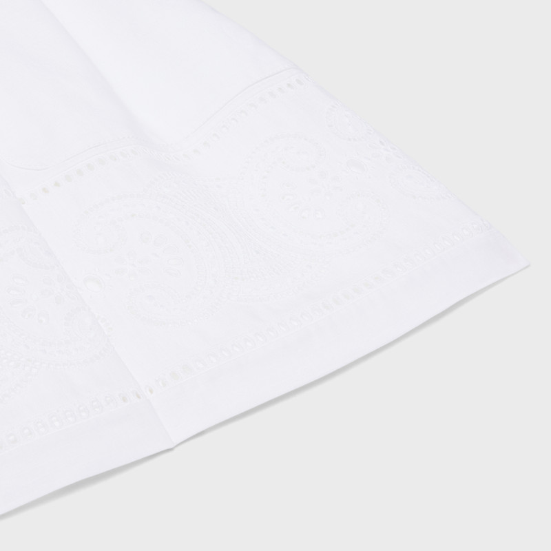 embroidered smocked skirt in cotton batiste 4