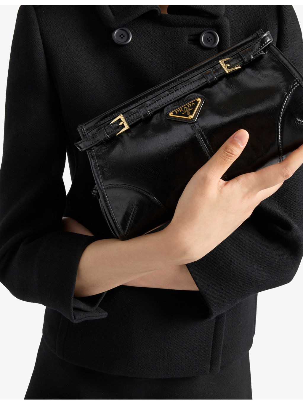 Brand-plaque small leather shoulder bag - 2