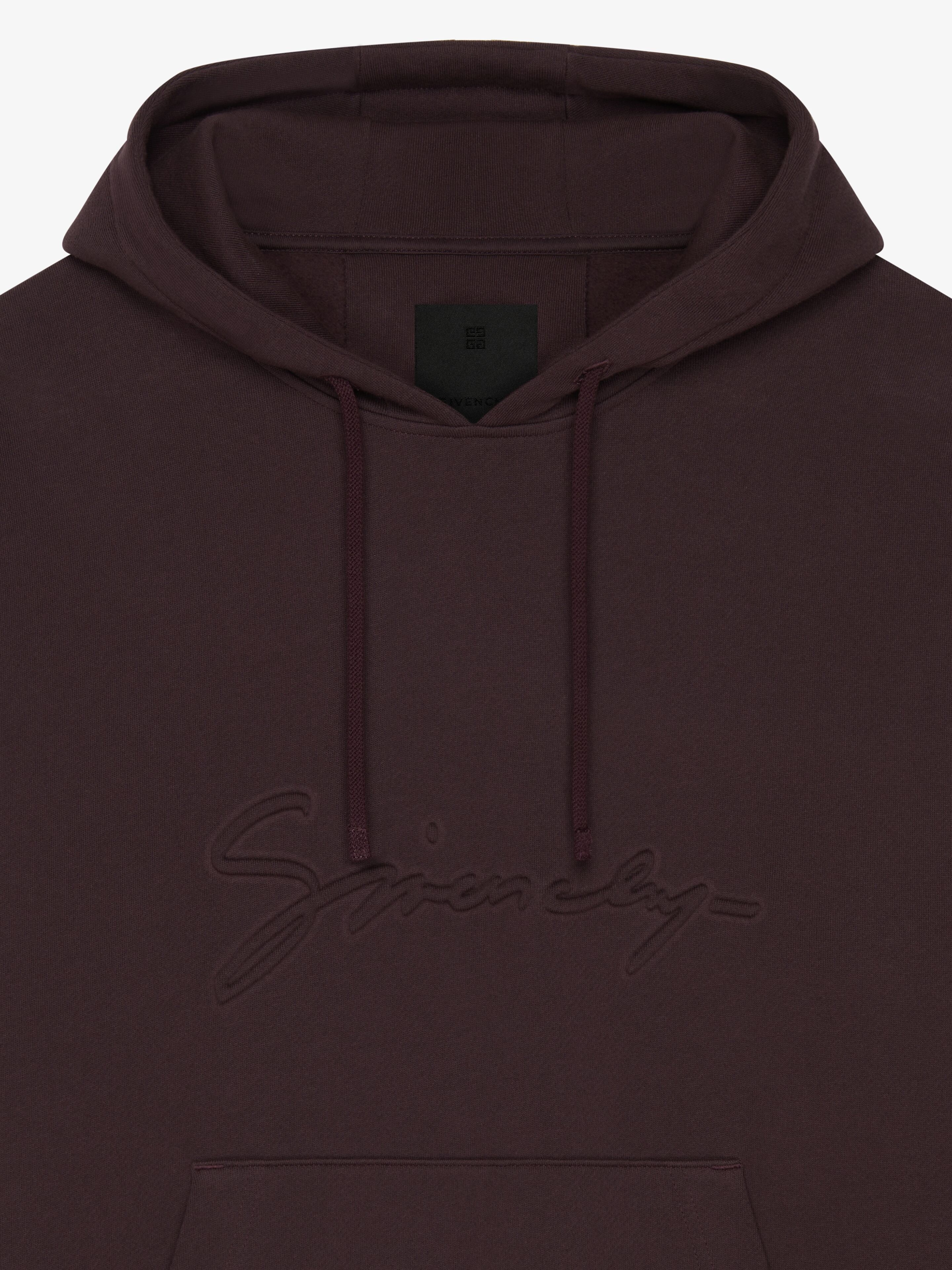 HOODIE IN FLEECE WITH GIVENCHY SIGNATURE - 5