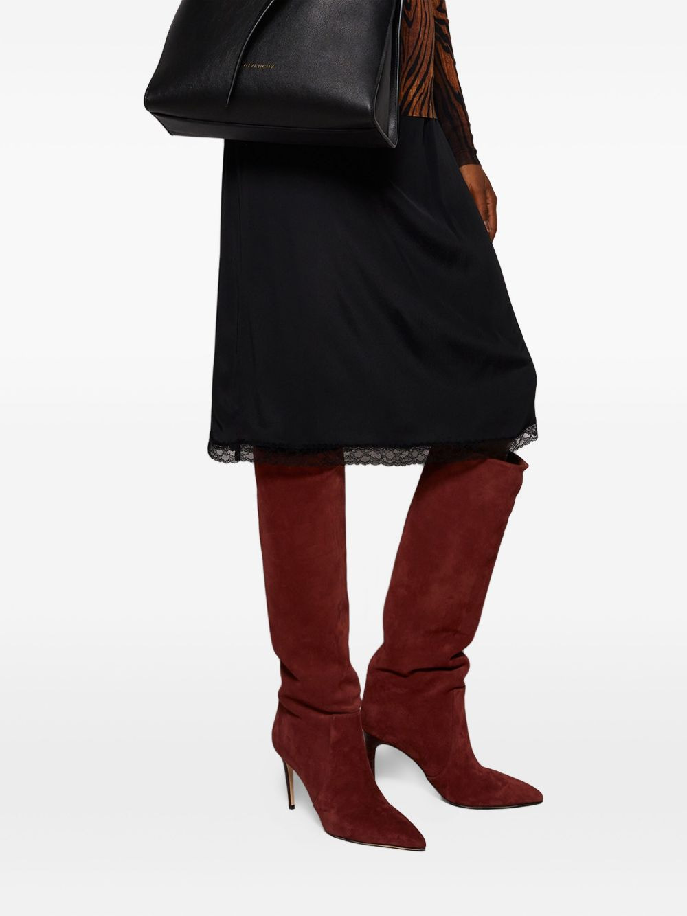 85mm stiletto suede knee-high boots - 3