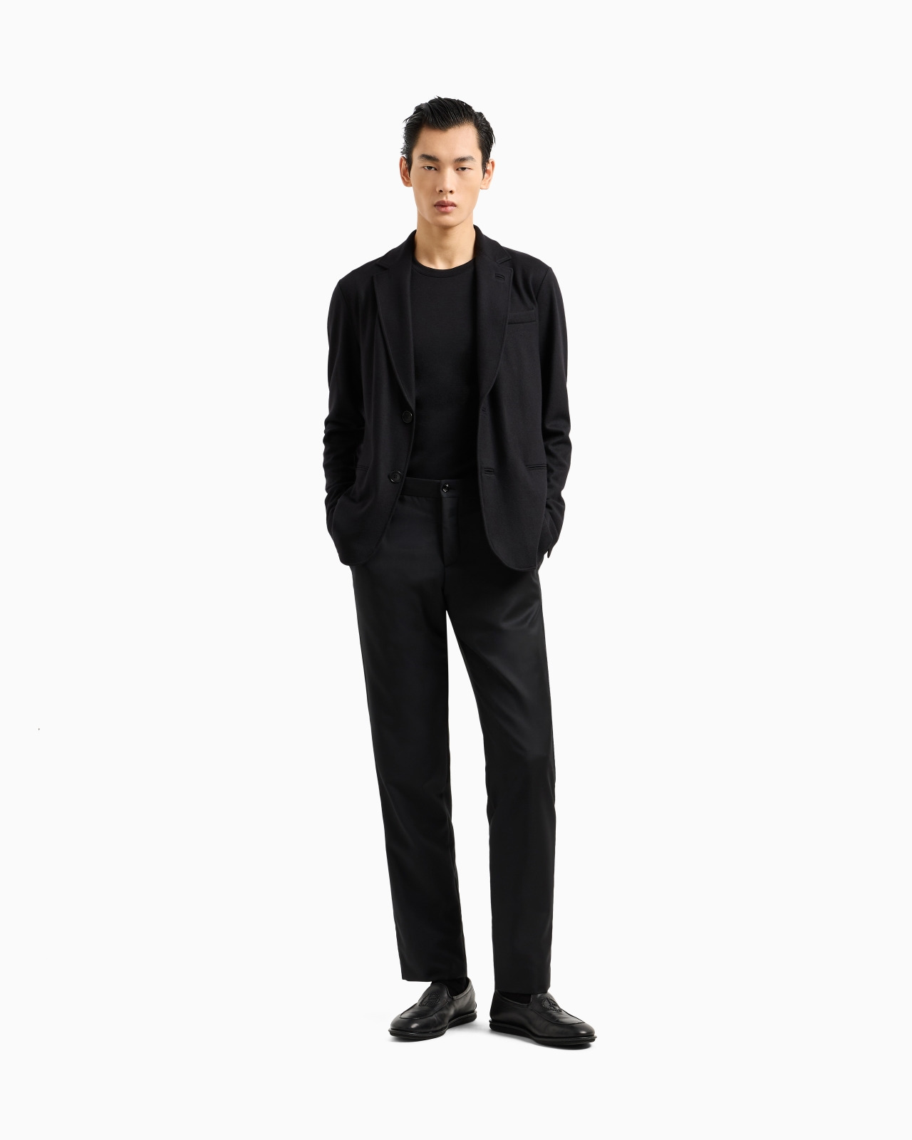 Icon single-breasted jacket in pure cashmere jersey cloth - 2