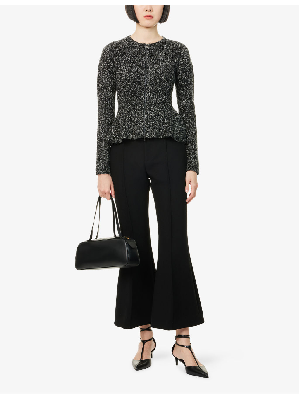 Kim Flared Stretch-Wool Blend Cardigan - 2