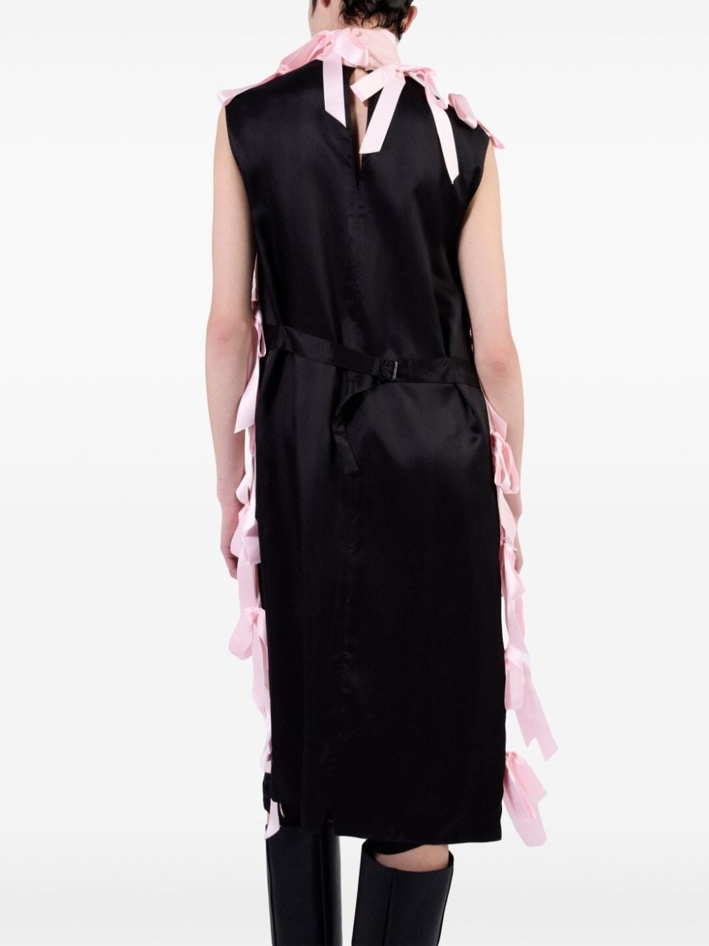 bow-embellished sablé dress - 2