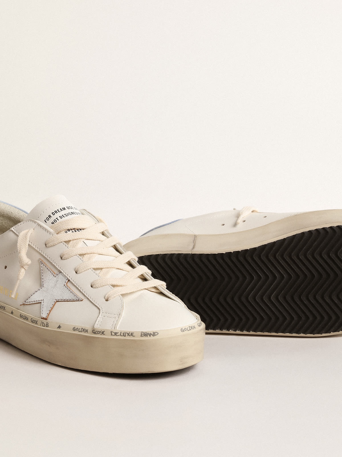 Golden Goose Hi Star with metallic leather star and powder