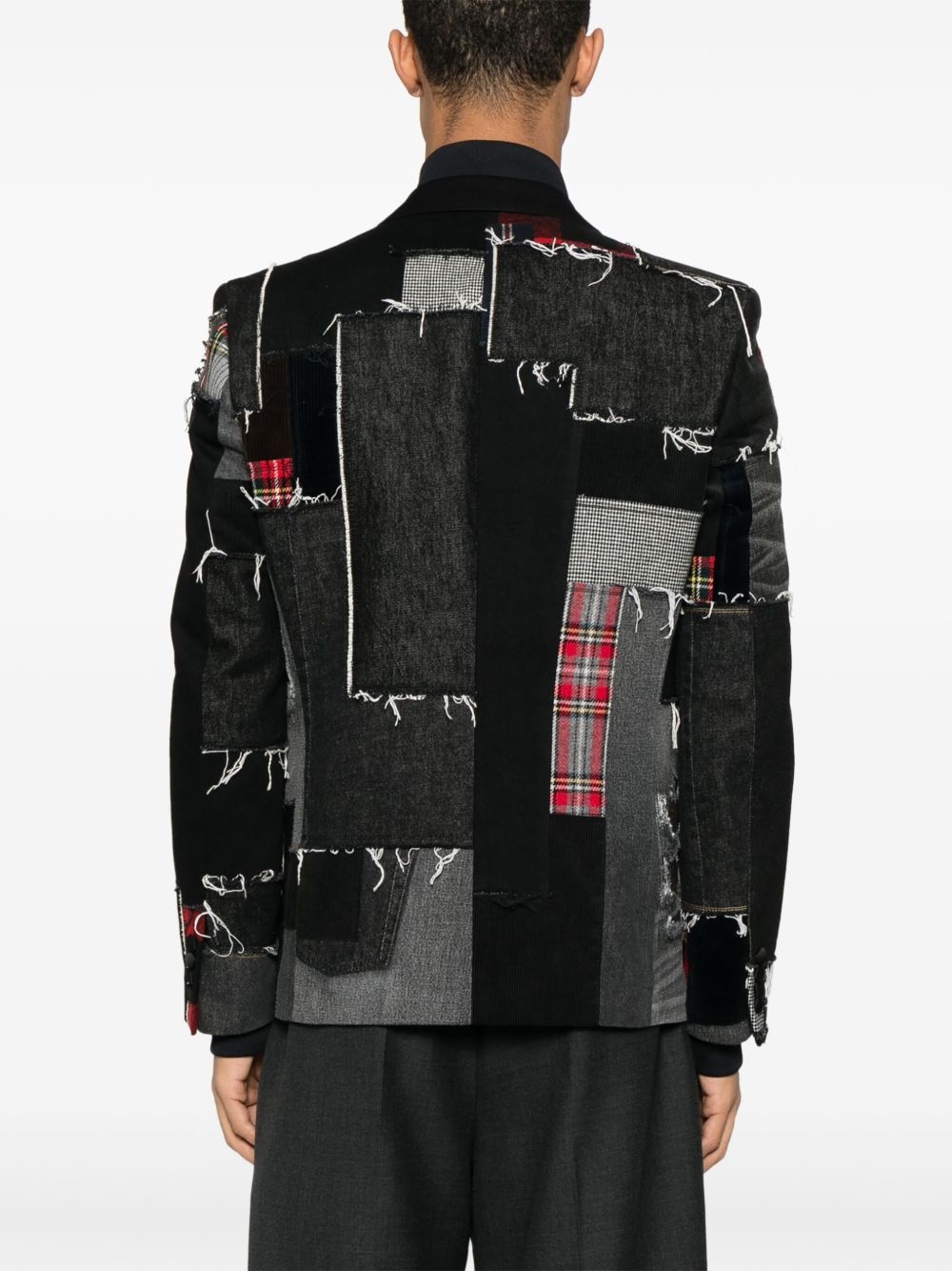 patchwork blazer - 4