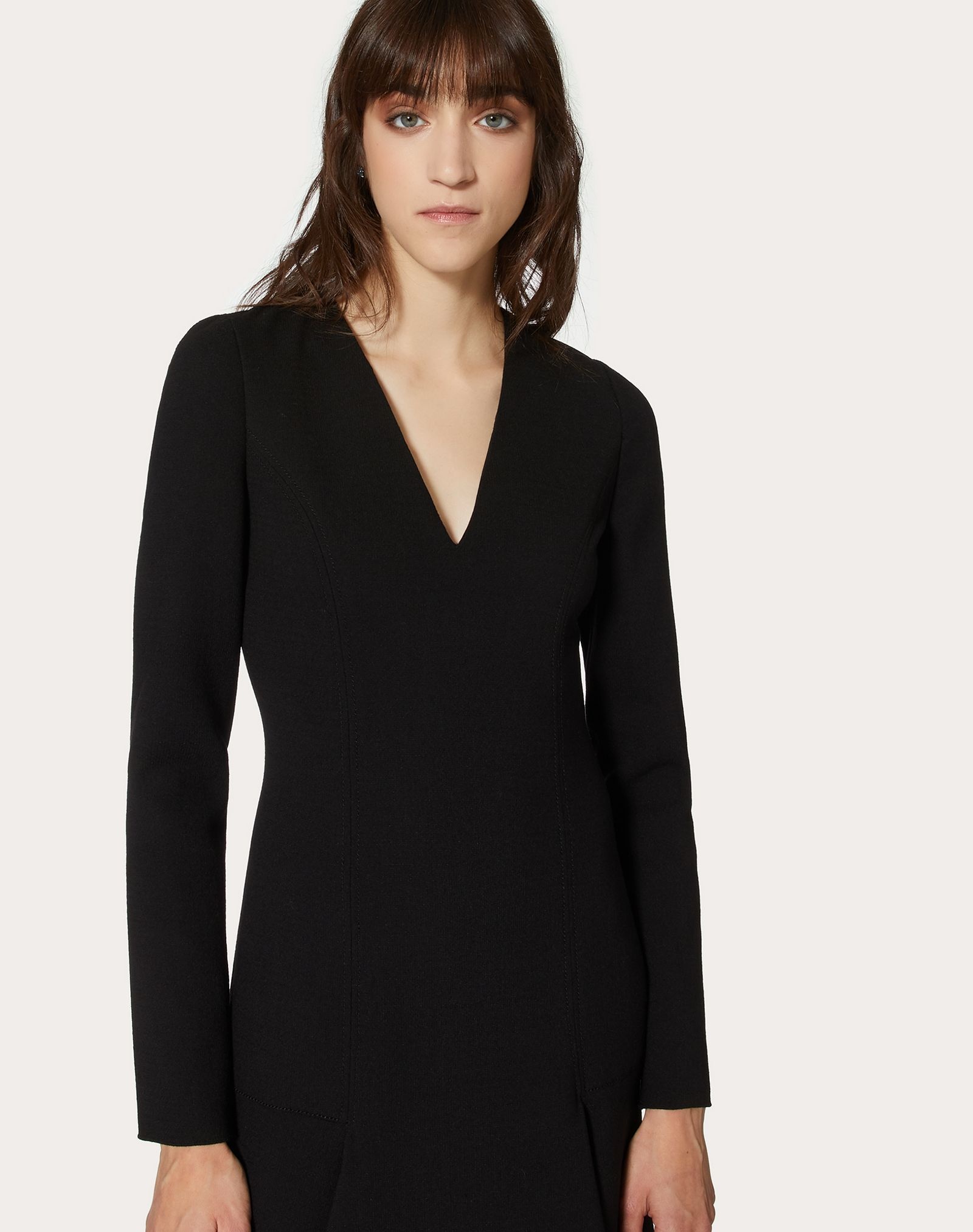 Stretch Double Crepe Wool Dress - 5