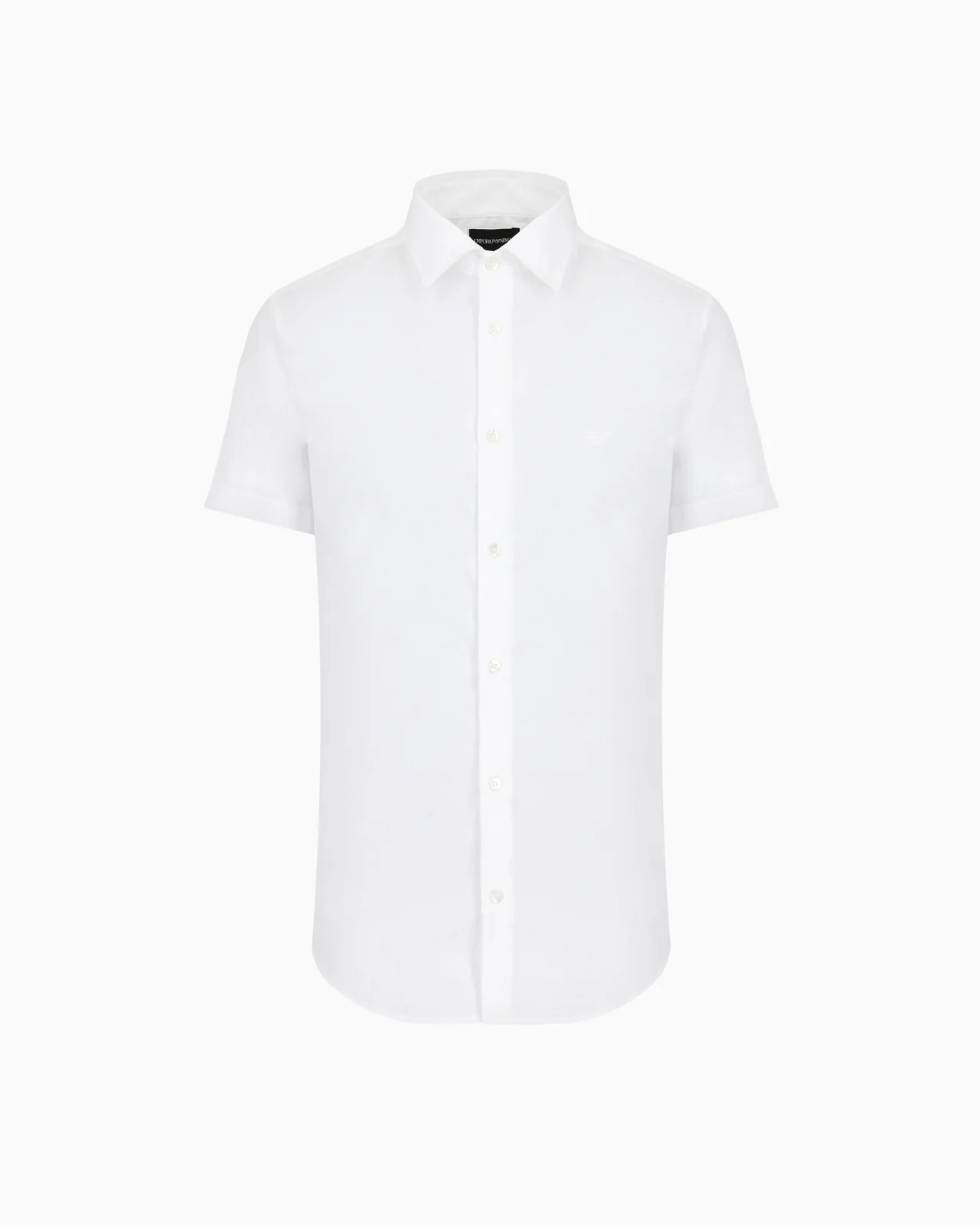 Short-sleeved, stretch nylon-blend shirt - 1