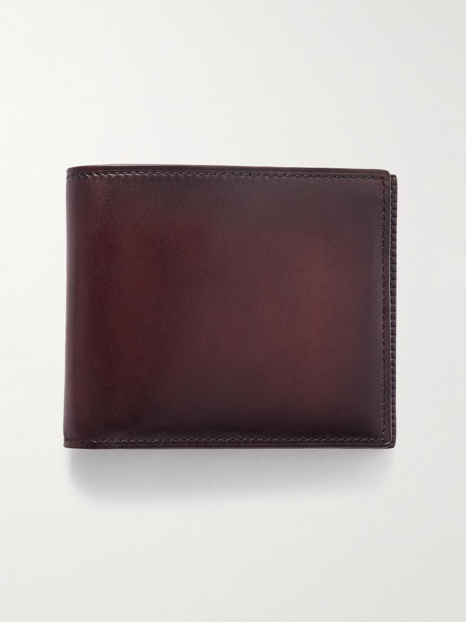 Venezia Leather Billfold Wallet Burgundy - 1