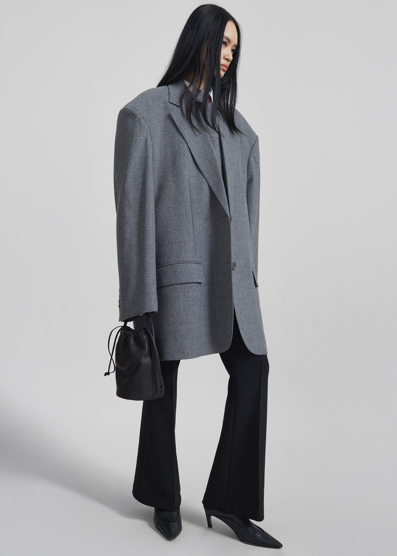 Lismore Wool Oversized Blazer - Grey 9