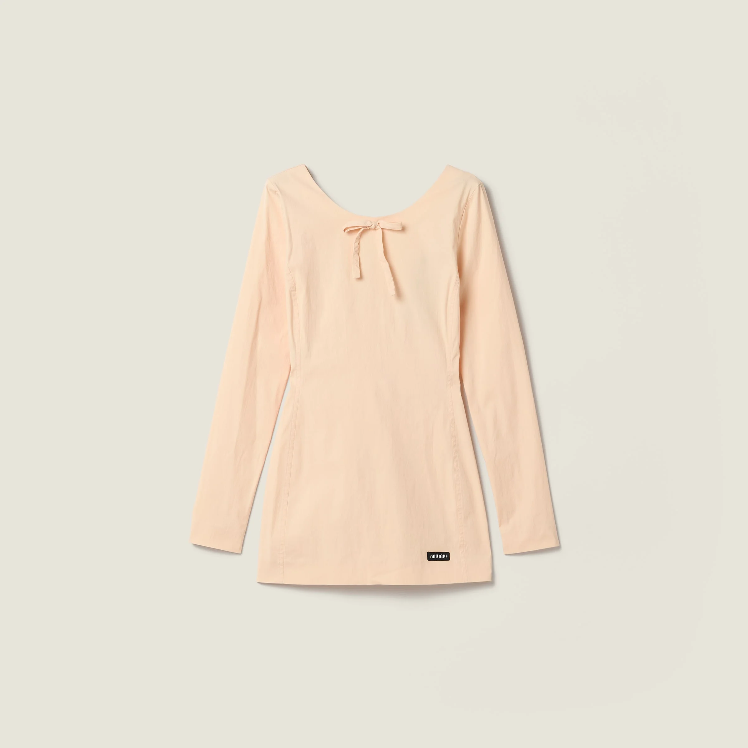 Stretch poplin mini-dress - 1