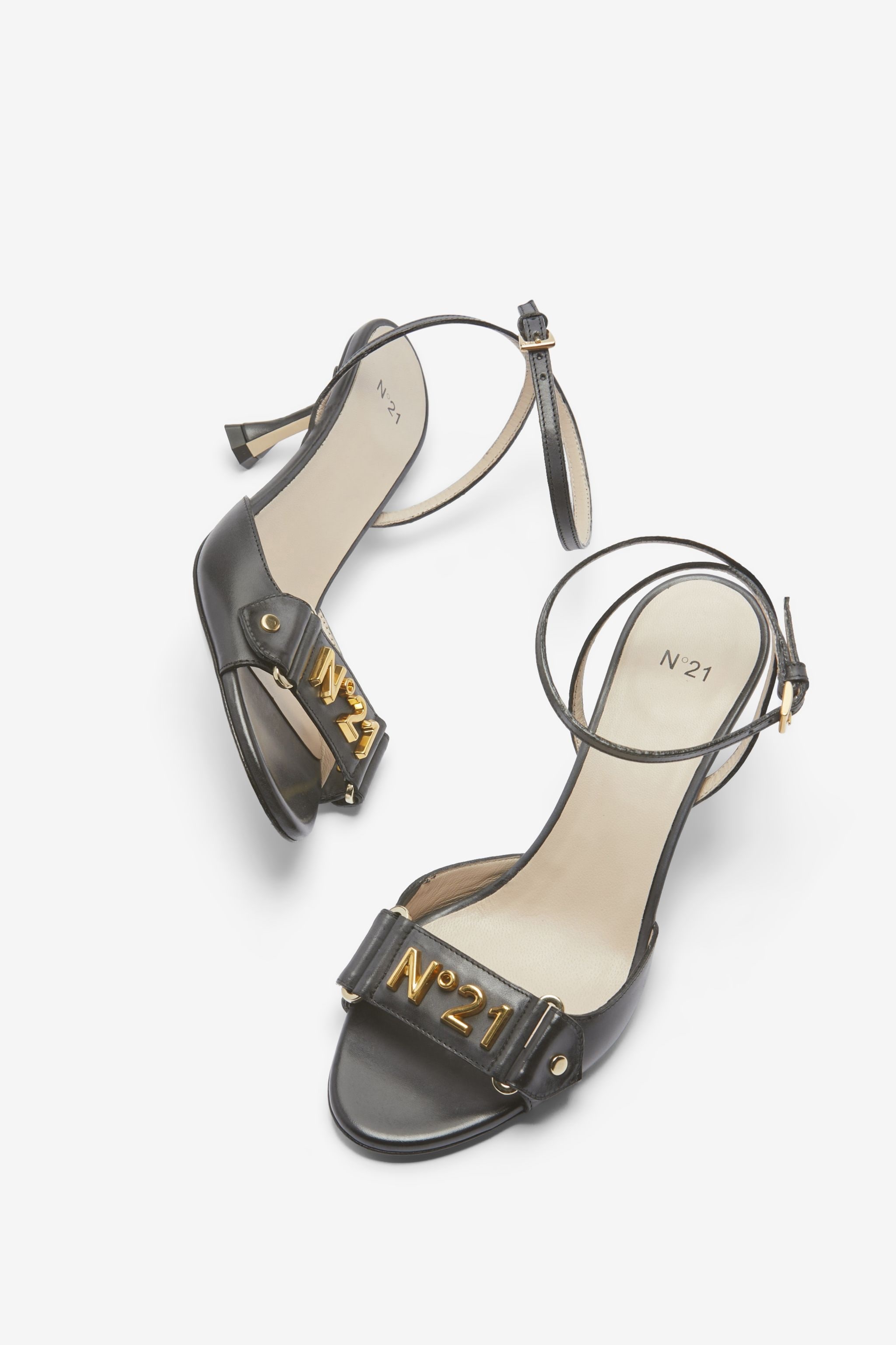 LOGO-PLAQUE LEATHER SANDALS - 4