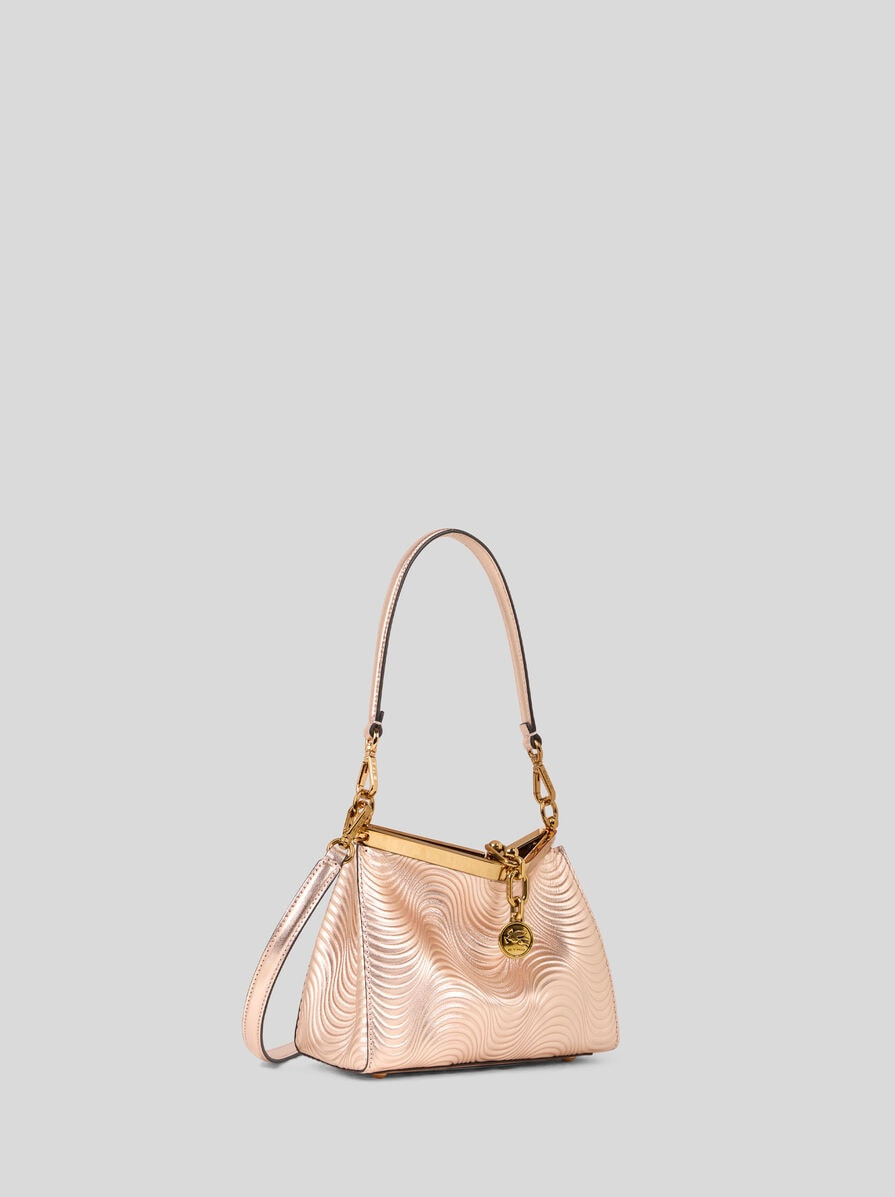 SMALL METALLIC LEATHER VELA BAG - 5