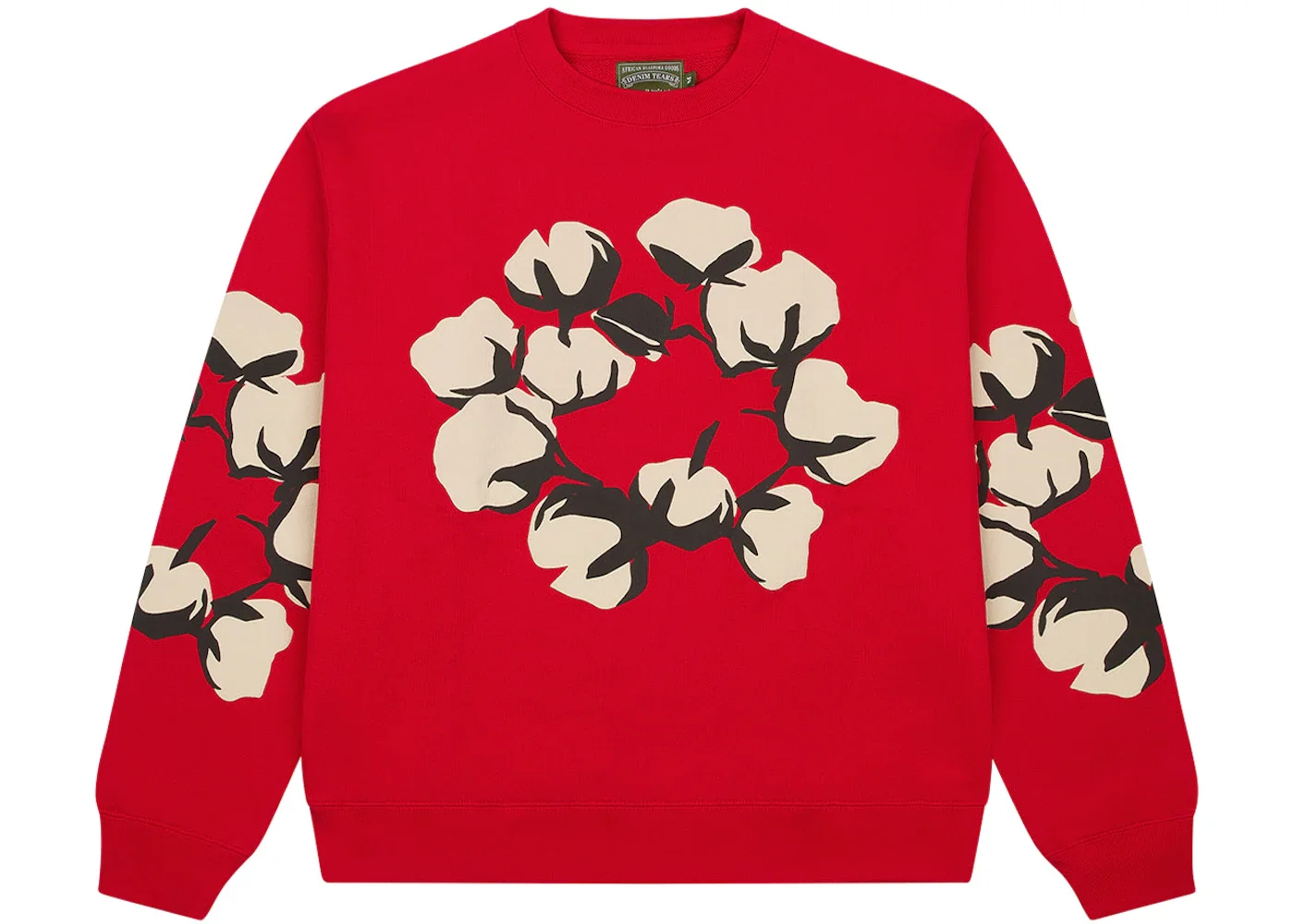 Denim Tears x CPFM Cactus Tears Crewneck Red - 1