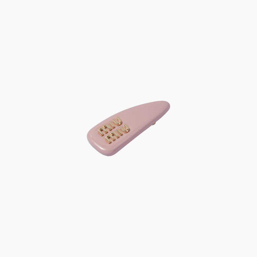 Miu Miu Patent leather hair clip | miumiu | REVERSIBLE