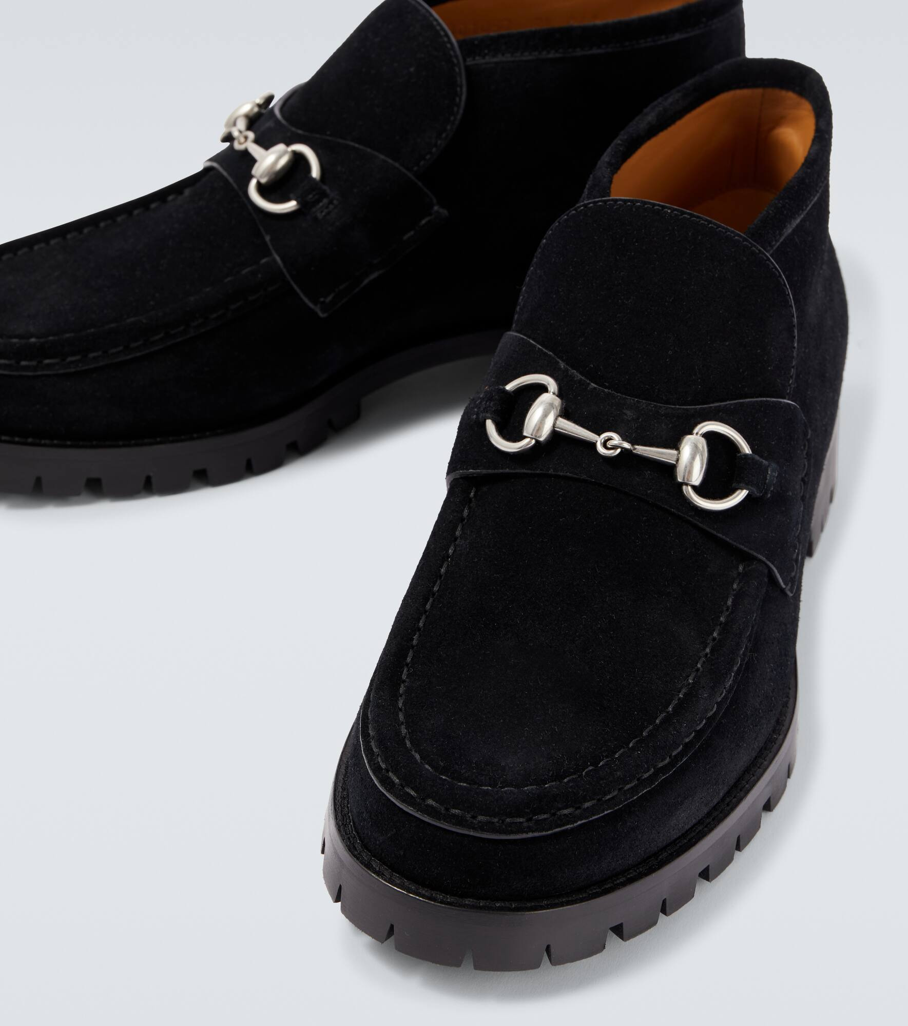 Horsebit suede ankle boots - 3