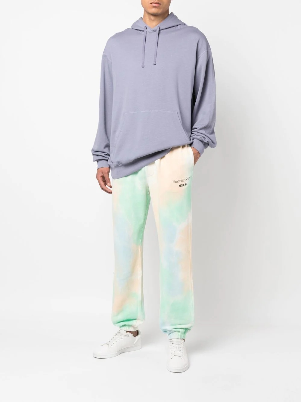 tie-dye logo-print track pants - 2