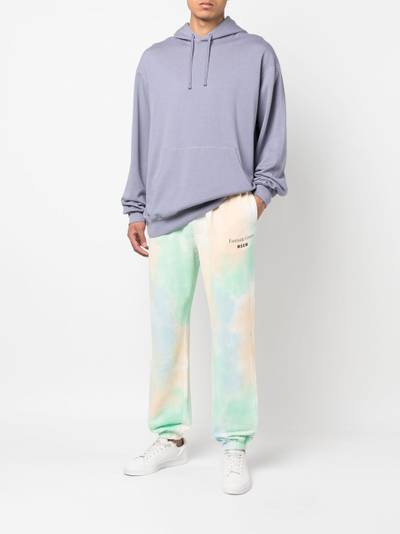 MSGM tie-dye logo-print track pants outlook