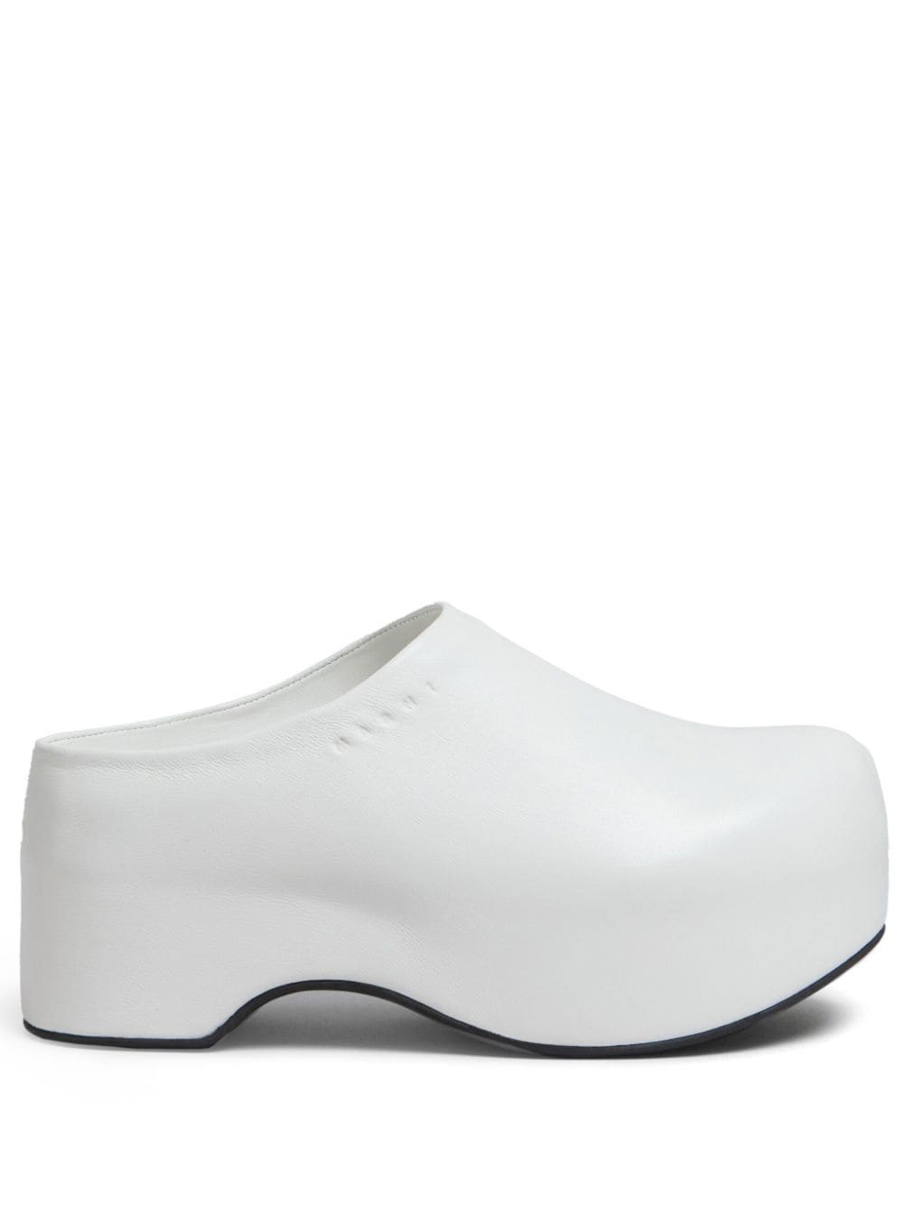 chunky leather mules - 1