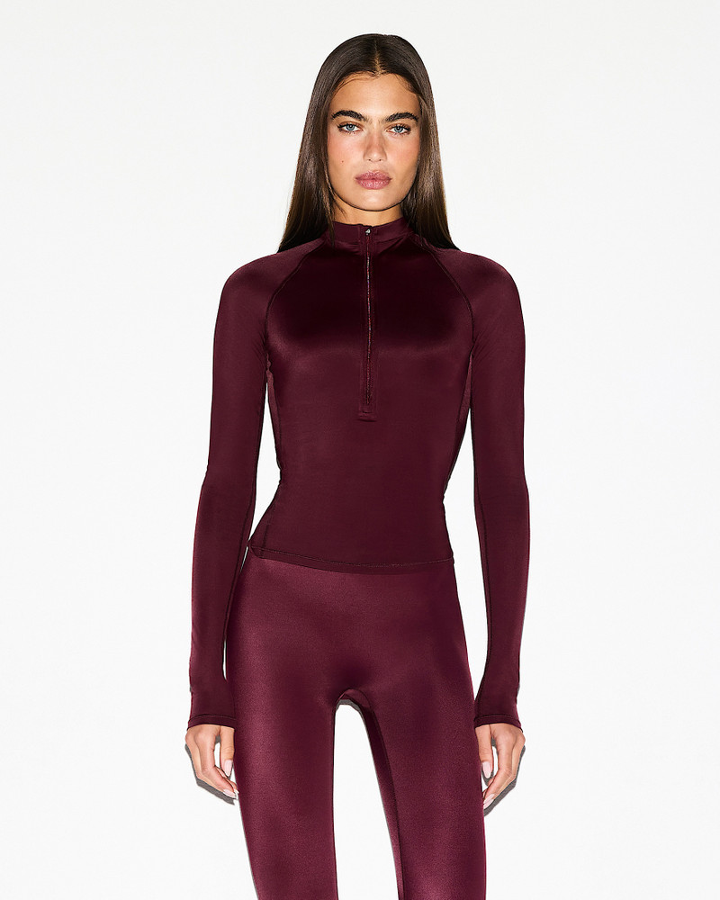 NikeSKIMS Shine Women's Long-Sleeve Half-Zip Top 1