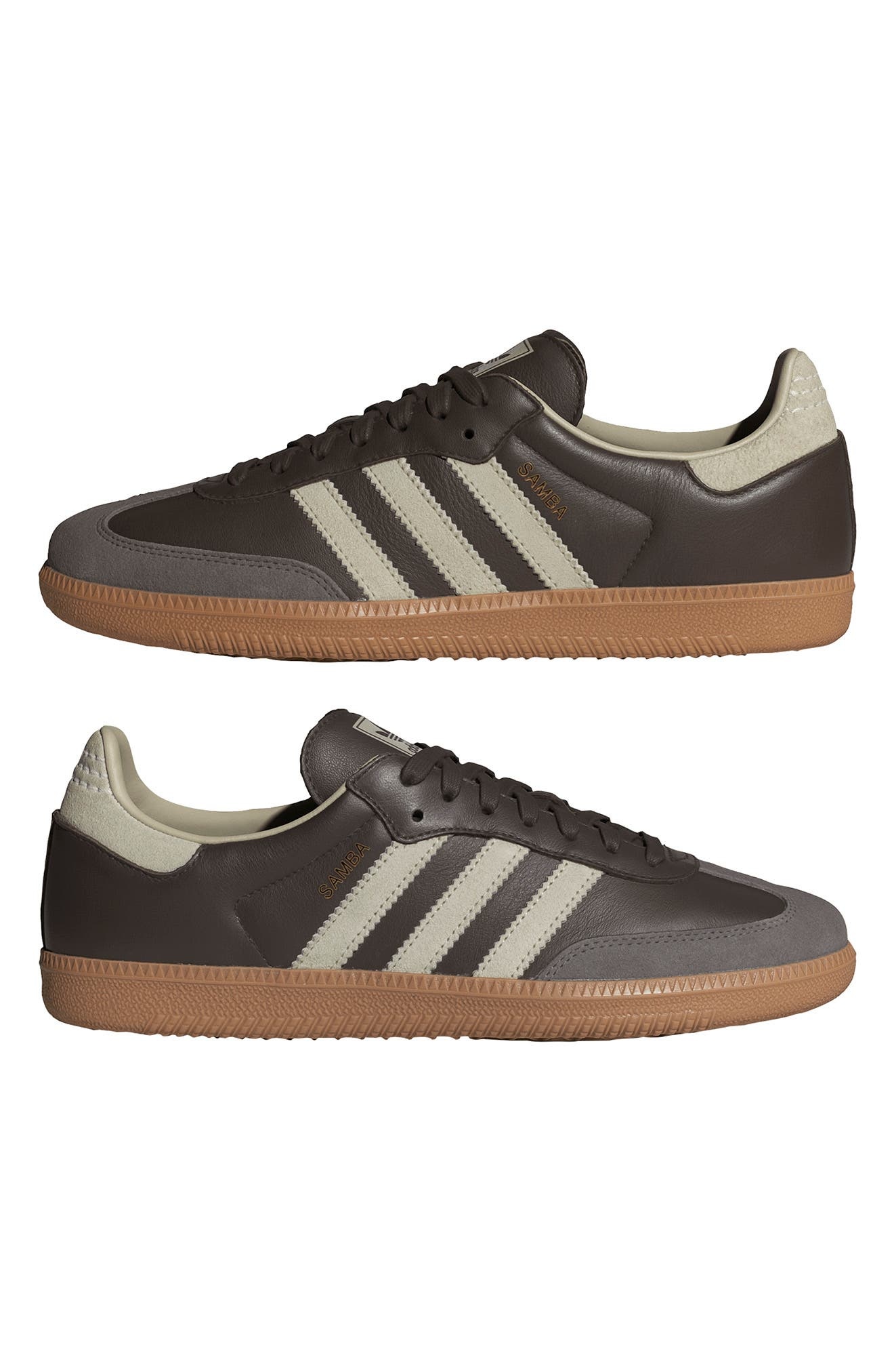 adidas Samba OG Sneaker in Brown/putg at Nordstrom - 8