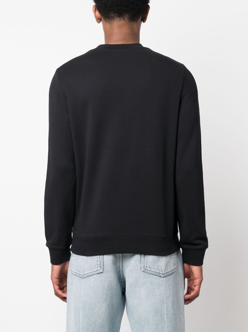 logo-embroidered cotton sweatshirtv - 4