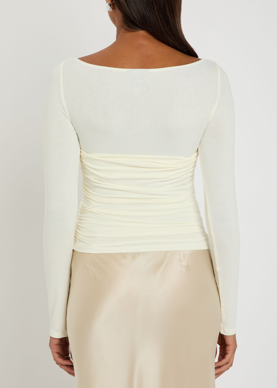 Reformation Julian Ruched Stretch-knit top - 2