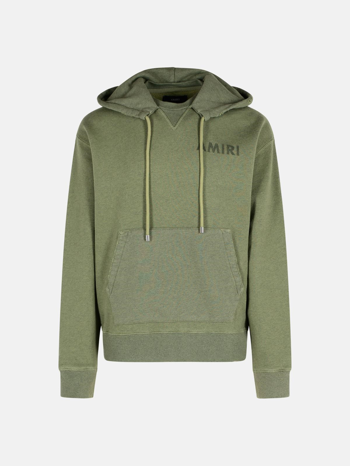 'STENCIL' GREEN COTTON SWEATSHIRT - 1