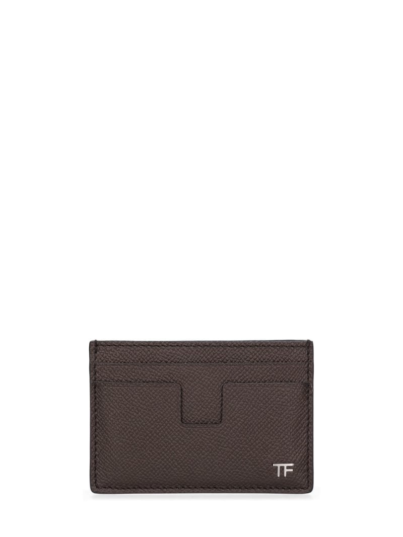 Small grain Saffiano leather card case - 1