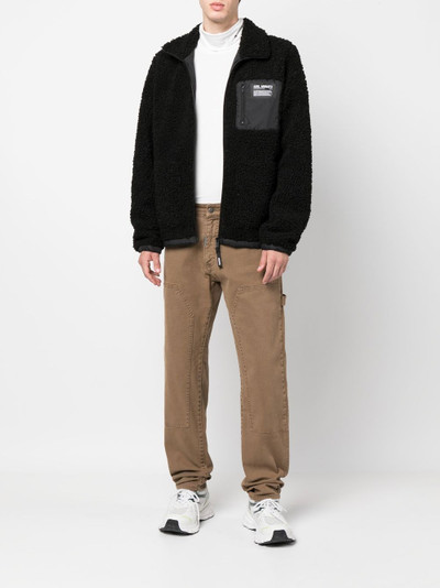 Axel Arigato logo-patch long-sleeve fleece jacket outlook